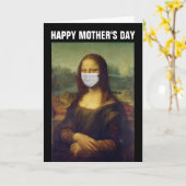 MONA LISA FUNNY 2020 MOTHER'S DAY CARD, FACE MASK KARTE (Gelbe Blume)