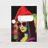 MONA LISA FUNNY CHRISTMAS Grußkarte Karte (Vorderseite)
