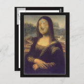 Mona Lisa Funny Face Postkarte (Vorne/Hinten)