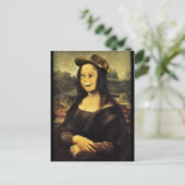Mona Lisa Funny Face Postkarte (Stehend Vorderseite)
