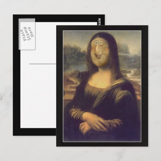 Mona Lisa Funny Face Postkarte (Vorne/Hinten)