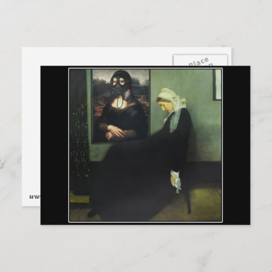 Mona Lisa Gassed Pfistlers Mutter Postkarte (Vorne/Hinten)