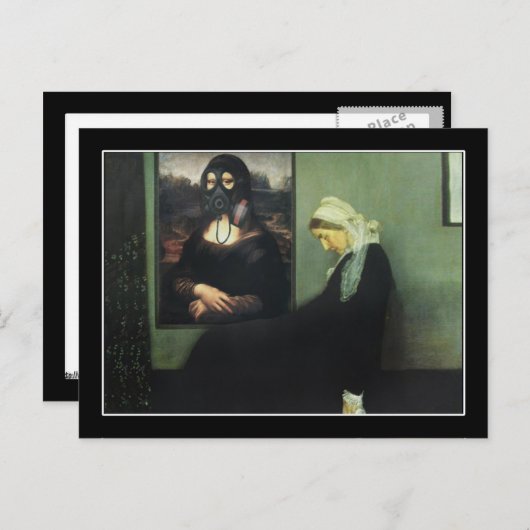 Mona Lisa Gassed Pfistlers Mutter Postkarte (Vorne/Hinten)