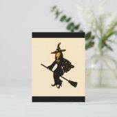 "Mona Lisa geht ins Halloween-Party"* Postkarte (Stehend Vorderseite)