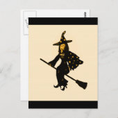 "Mona Lisa geht ins Halloween-Party"* Postkarte (Vorne/Hinten)