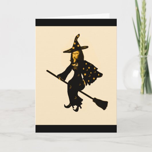 "Mona Lisa geht zum Halloween-Party " * Karte (Vorderseite)