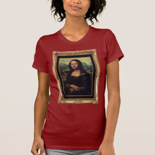 Mona Lisa gerahmter T - Shirt