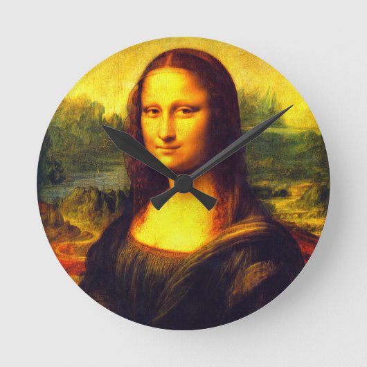 Mona Lisa Geschenk Runde Wanduhr (Vorderseite)