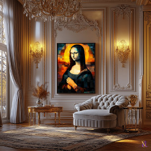 Mona Lisa Glasmalerei-Mosaik-Kunstwerk Leinwanddruck