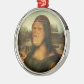 Mona Lisa Gorilla Affe Ornament Aus Metall (Links)