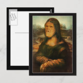 Mona Lisa Gorilla Affe Postkarte (Vorne/Hinten)