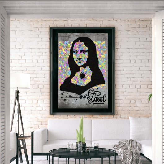 Mona Lisa Graffiti Street Art Pop Culture Poster