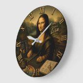 Mona Lisa Graphic Designer Digital Creative Studio Große Wanduhr (Winkel)