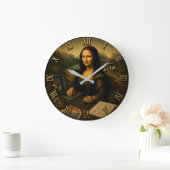 Mona Lisa Graphic Designer Digital Creative Studio Große Wanduhr (Zuhause)