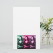 Mona Lisa Green Pink Lila Briefpapier (Stehend Vorderseite)