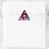 Mona Lisa Green Pink Lila Dreieckiger Aufkleber (Tasche)