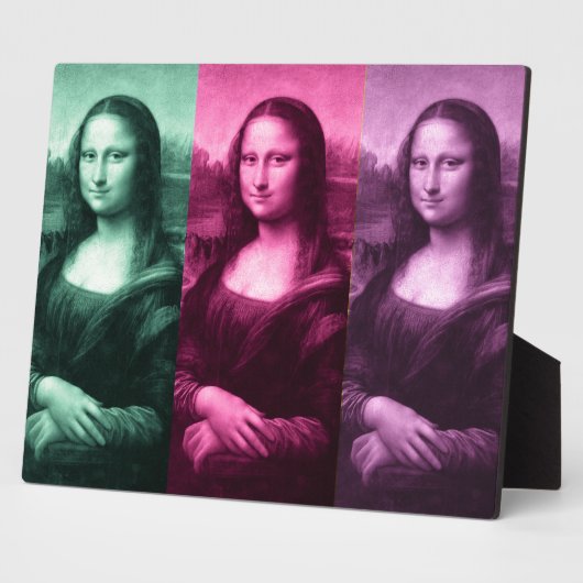 Mona Lisa Green Pink Lila Fotoplatte (Seite)