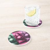 Mona Lisa Green Pink Lila Getränkeuntersetzer (Seite)