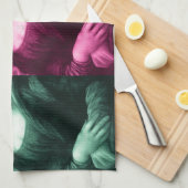 Mona Lisa Green Pink Lila Handtuch (Viertel Falte)