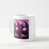 Mona Lisa Green Pink Lila Kaffeetasse (Vorderseite Links)