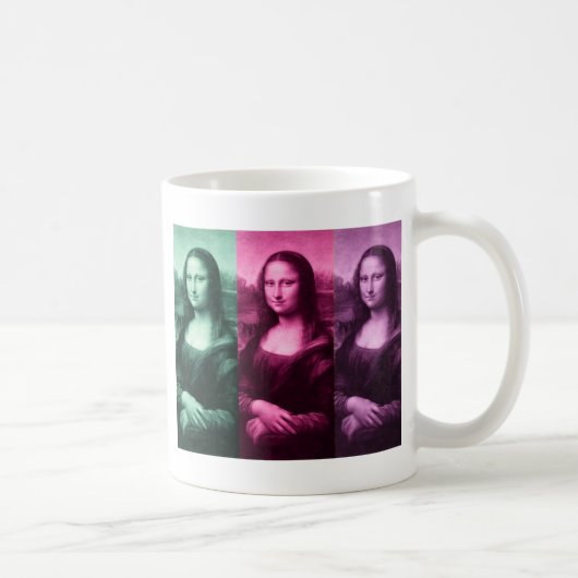 Mona Lisa Green Pink Lila Kaffeetasse (Rechts)