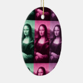 Mona Lisa Green Pink Lila Keramik Ornament (Rechts)
