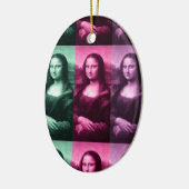 Mona Lisa Green Pink Lila Keramik Ornament (Links)