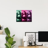 Mona Lisa Green Pink Lila Poster (Heimbüro)