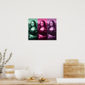 Mona Lisa Green Pink Lila Poster (Küche)