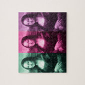 Mona Lisa Green Pink Lila Puzzle (Vertikal)