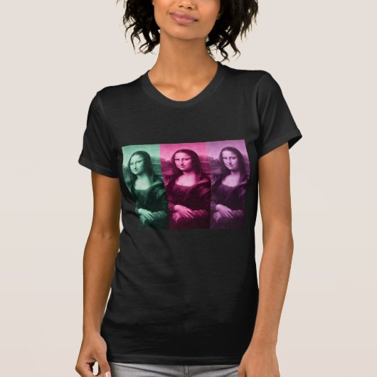 Mona Lisa Green Pink Lila T-Shirt (Vorderseite)