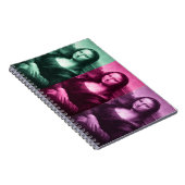 Mona Lisa Green Pink Purple Notizblock (Rechte Seite)