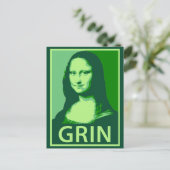 Mona Lisa Grin Postkarte (Stehend Vorderseite)