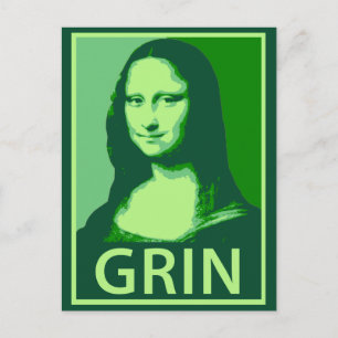 Mona Lisa Grin Postkarte