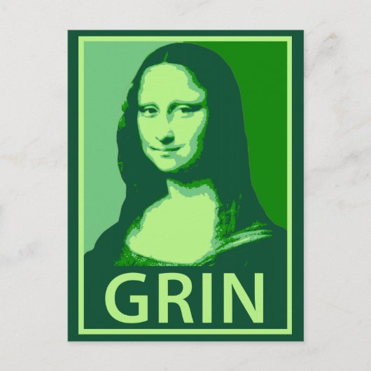 Mona Lisa Grin Postkarte (Vorderseite)