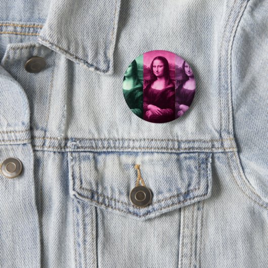 Mona Lisa grünes rosa Lila Button (Beispiel)