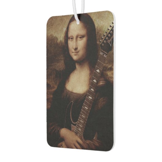 Mona Lisa hält eine Gitarre (Gitarrist) Liebe Autolufterfrischer (Links)