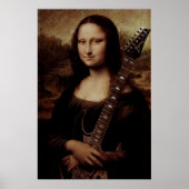Mona Lisa hält eine Gitarre (Gitarrist) Liebe Poster (Vorne)