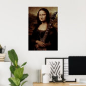Mona Lisa hält eine Gitarre (Gitarrist) Liebe Poster (Heimbüro)