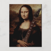Mona Lisa hält eine Gitarre (Gitarrist) Liebe Postkarte (Vorderseite)