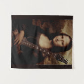 Mona Lisa hält eine Gitarre (Gitarrist) Wandteppich (Vorderseite (Horizontal))