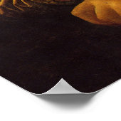 Mona Lisa hält eine Niedliche Giraffe Poster (Ecke)