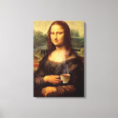 Mona Lisa hält heißen Tee Leonardo da Vinci Leinwanddruck (Vorderseite)
