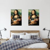 Mona Lisa hält ihre Katze Bilderwand Sets (Schlafzimmer)