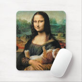 Mona Lisa hält ihre Katze Leonardo da Vinci Mousepad (Mit Mouse)