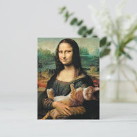 Mona Lisa hält ihre Katze Leonardo da Vinci