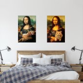 Mona Lisa hält ihre Katzen Bilderwand Sets (Schlafzimmer)