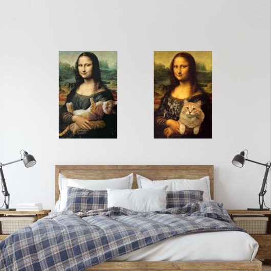 Mona Lisa hält ihre Katzen Bilderwand Sets (Schlafzimmer)