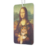Mona Lisa hält ihren Katzenkatzen Leonardo da Vinc Autolufterfrischer (Links)