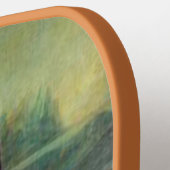 Mona Lisa hält ihren Katzenkatzen Leonardo da Vinc Pickleball Schläger (Linke Seite)